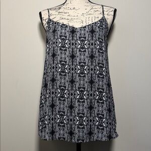 Pink Republic tank -Black& White design - Large -Flowy - Two-layered